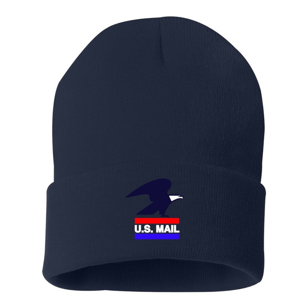 USPS Beanie with Retro Eagle mail logo